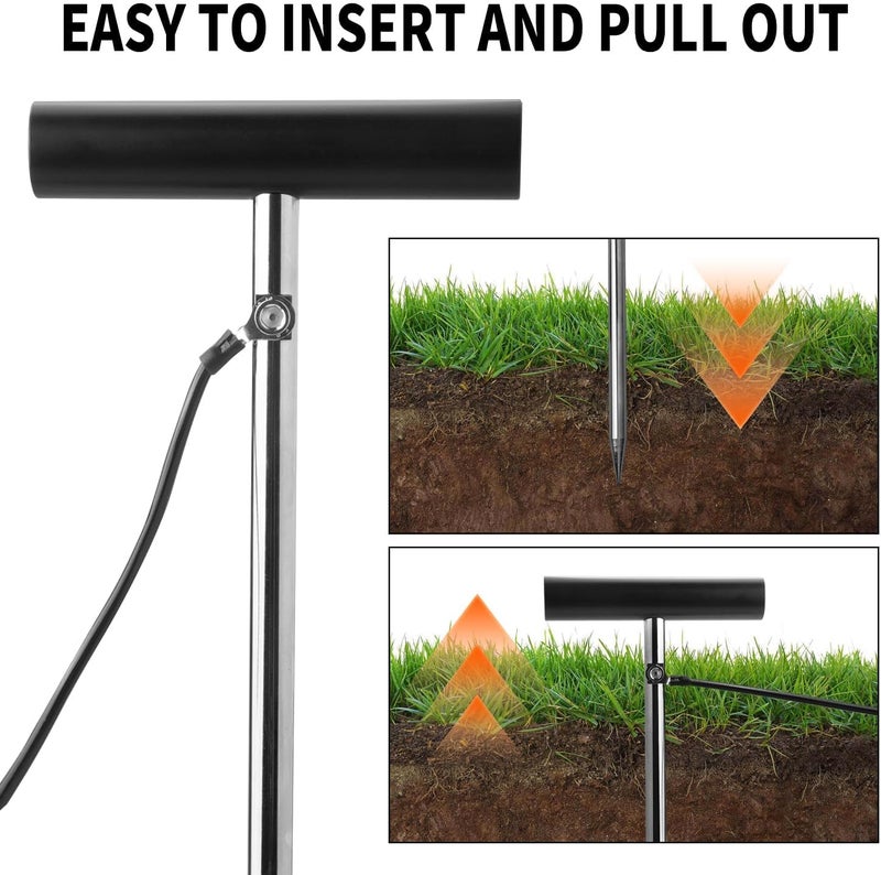 YSLDSKER Electric Fence Wire Grounding Rod, Connect Electric Fence Charger Solar Powered, Solar Electric Fence Lead Wire with Alligator Clip, for Generator Electric Fence - Image 4